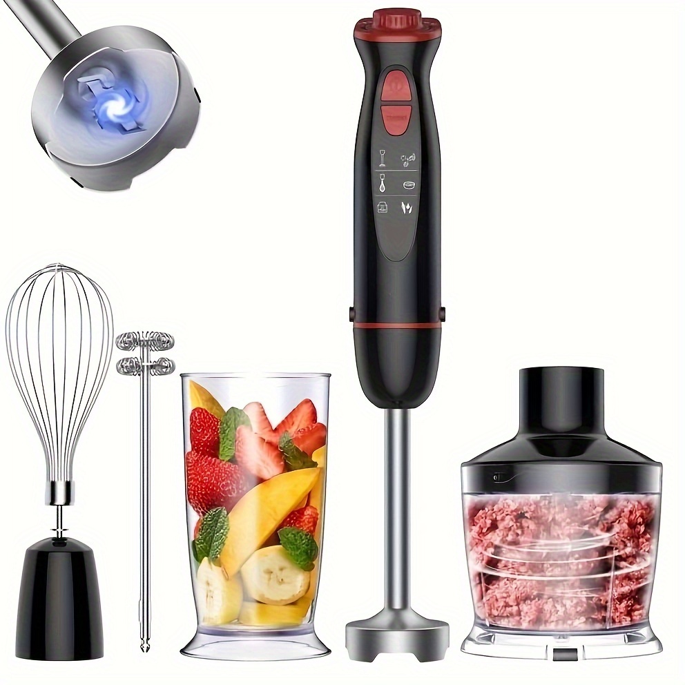 Immersion Blender Stick - Immersion Hand Blender, 5-In-1 1000W Powerful