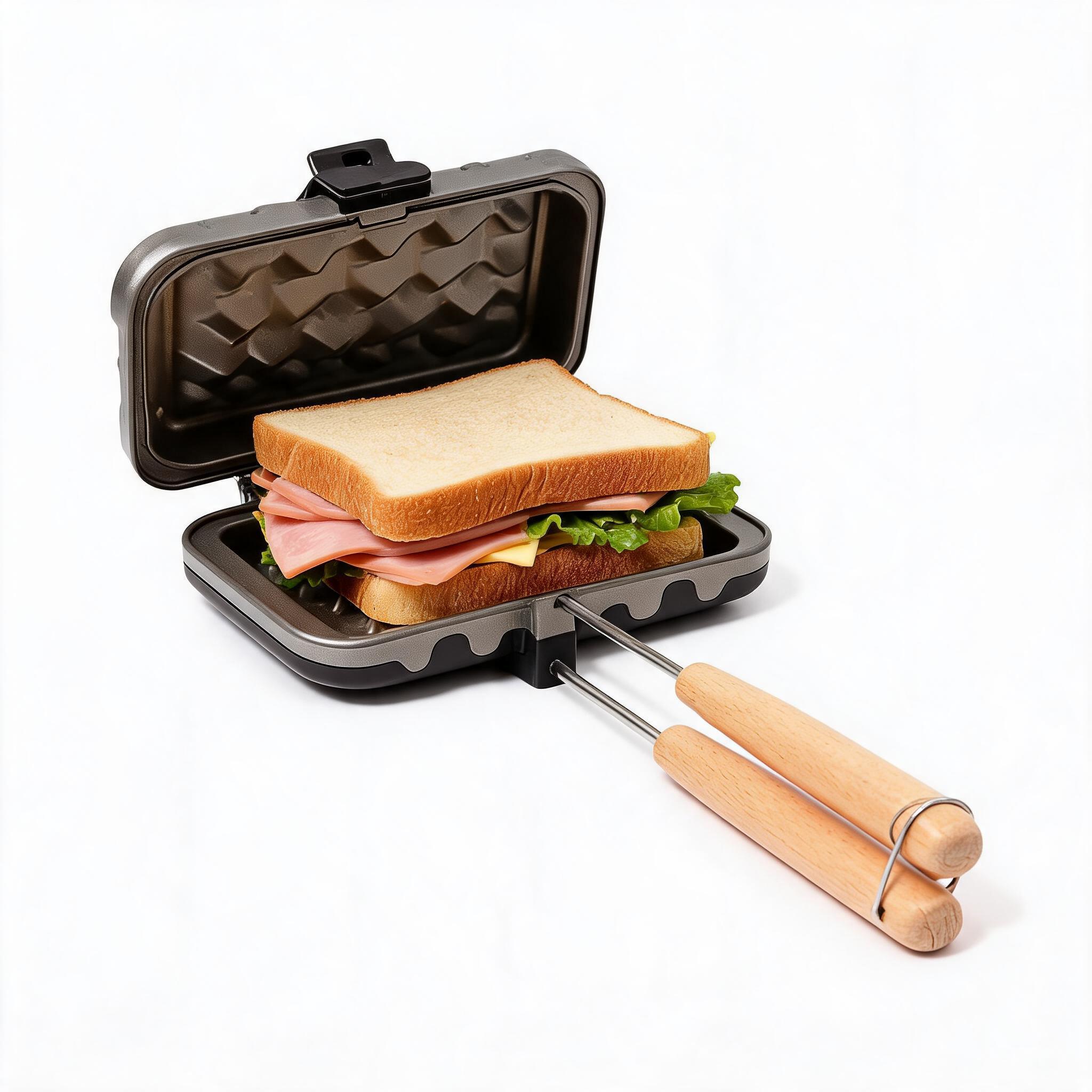 Sandwich Maker with Wooden Han - огляд і ціна Breakfast Sandwich Maker