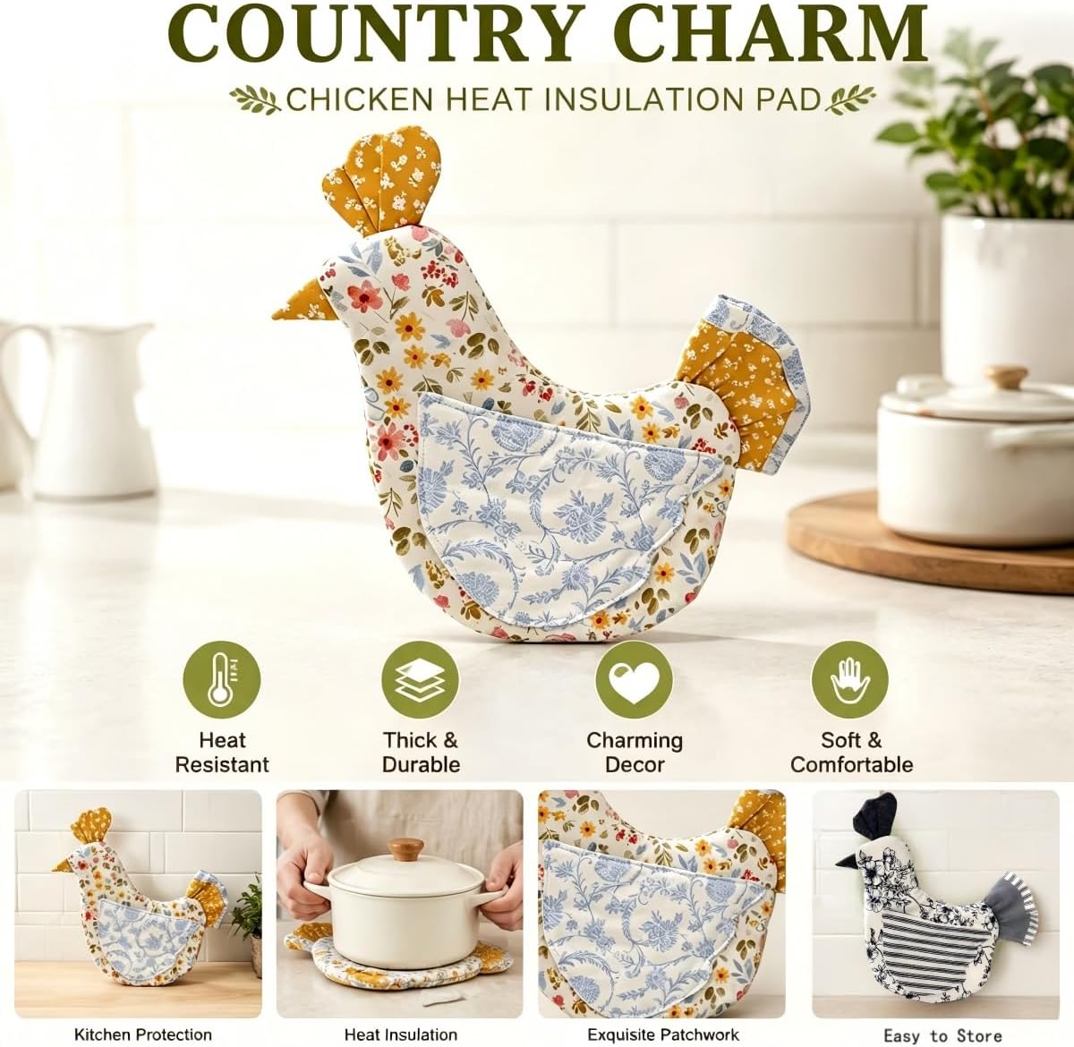 Handmade Hen Shaped Oven Mitt  - огляд і ціна Kitchen Gadgets China
