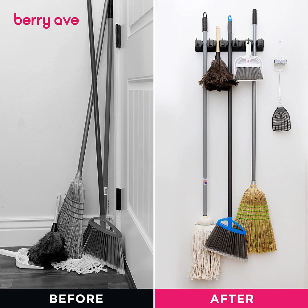 Wall Mounted Mop Holder 3/4/5  - огляд і ціна Kitchen Gadgets Hacks