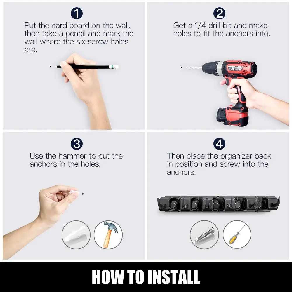 Wall Mounted Mop Holder 3/4/5  - огляд і ціна Kitchen Gadgets Hacks