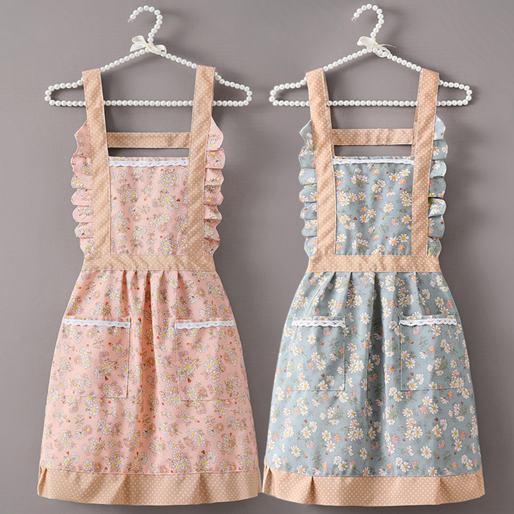 Retro woman Floral Aprons BBQ  - огляд і ціна Kitchen Gadgets China