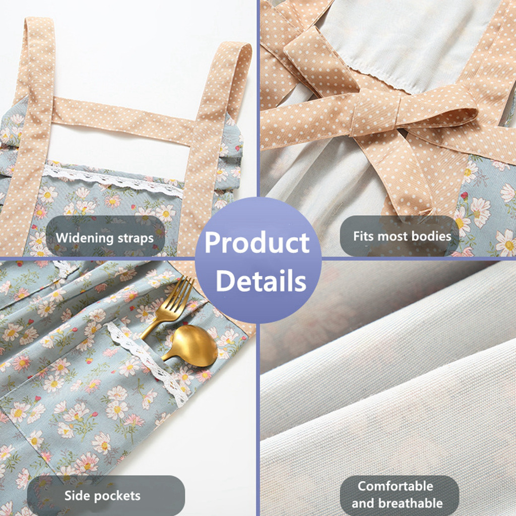 Retro woman Floral Aprons BBQ  - огляд і ціна Kitchen Gadgets China
