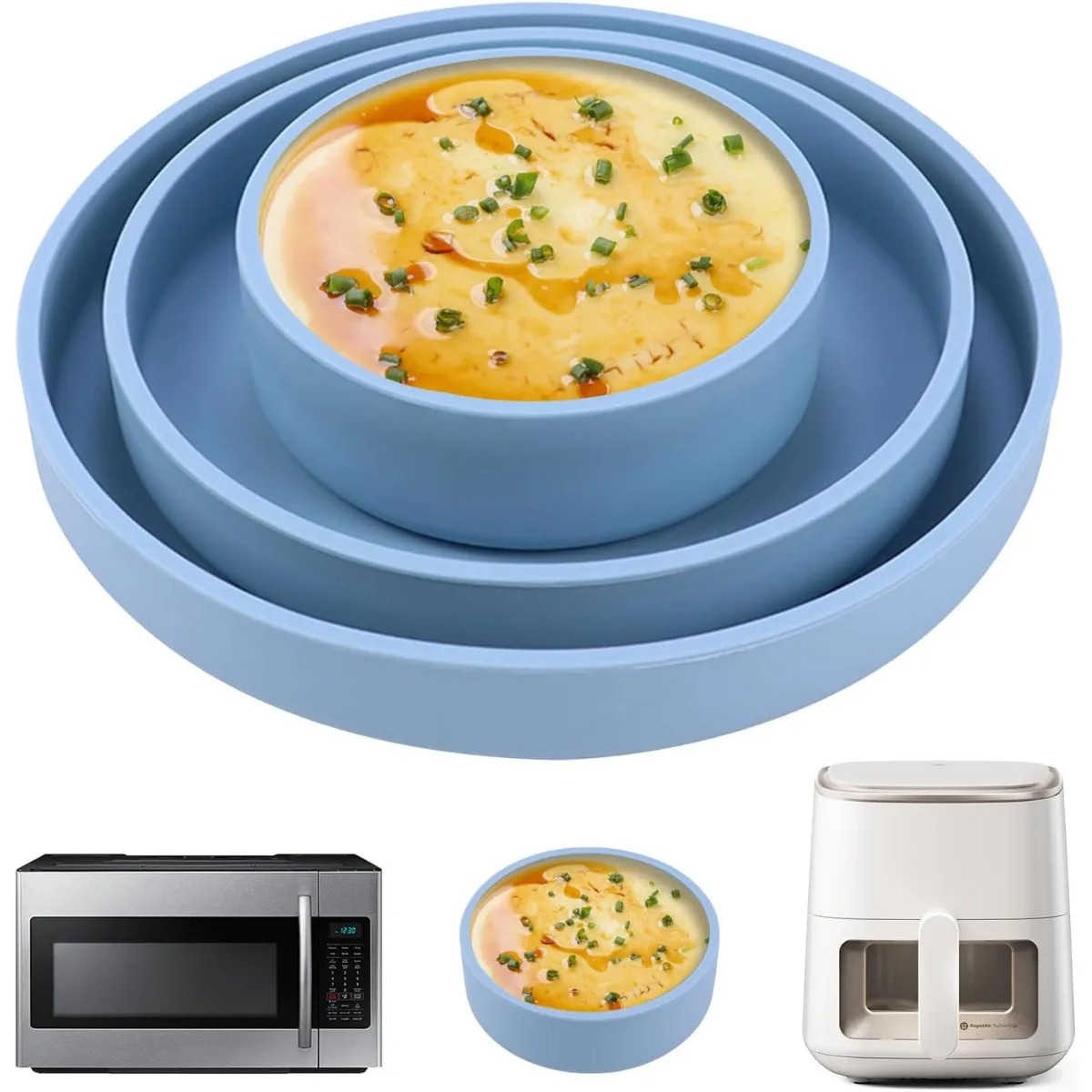 3PCS Silicone Microwave Egg Co - огляд і ціна Breakfast Sandwich Maker