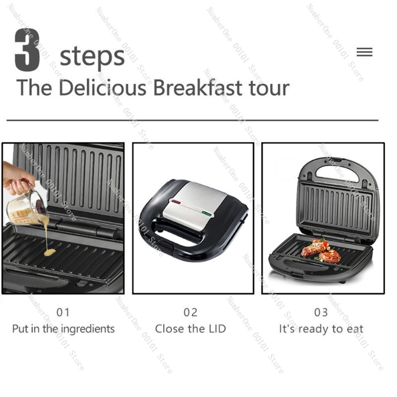 110v 8-in-1 sandwich, donut, w - огляд і ціна Breakfast Sandwich Maker
